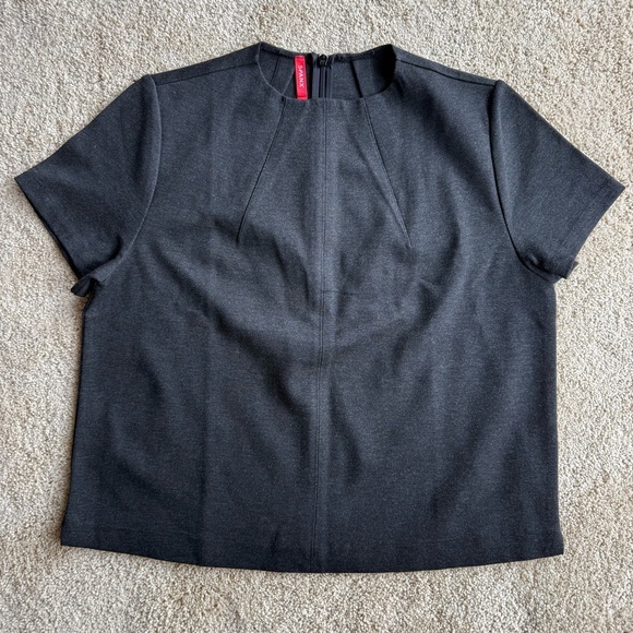 SPANX Tops - SPANX Black Structured Short Sleeve Top Size M